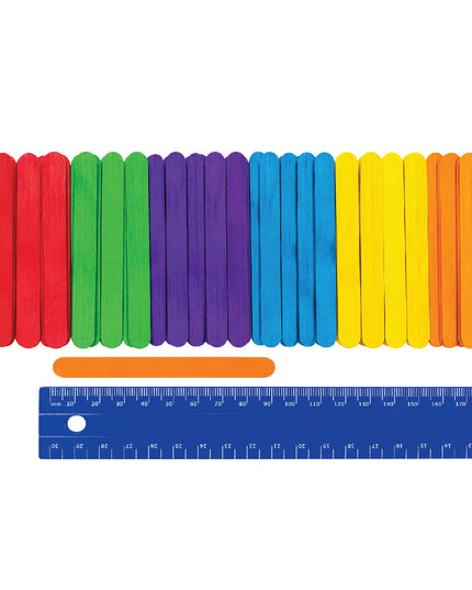 Ice Cream Sticks Colour 9.3cm x 1cm 50's 6