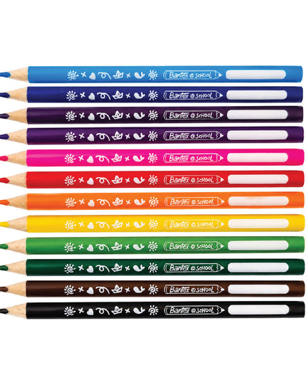 Jumbo Triangular Colour Pencils 12's - Bantex 4