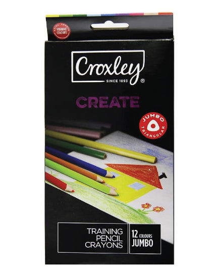 Jumbo Triangular Colour Pencils 12's - Croxley 1