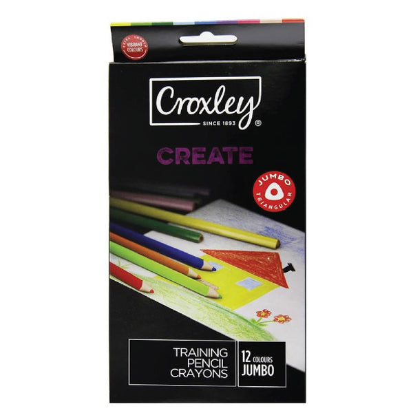 Jumbo Triangular Colour Pencils 12's - Croxley 1