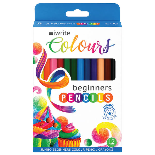 Jumbo Triangular Pencils 12's - iWrite 2