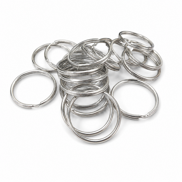 Key Rings Silver 25mm 20 Piece