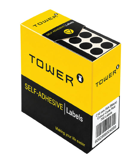 Labels - C10mm - Dot Black - 700's 4