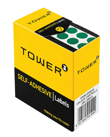 Labels - C10mm - Dot Green - 700's 4