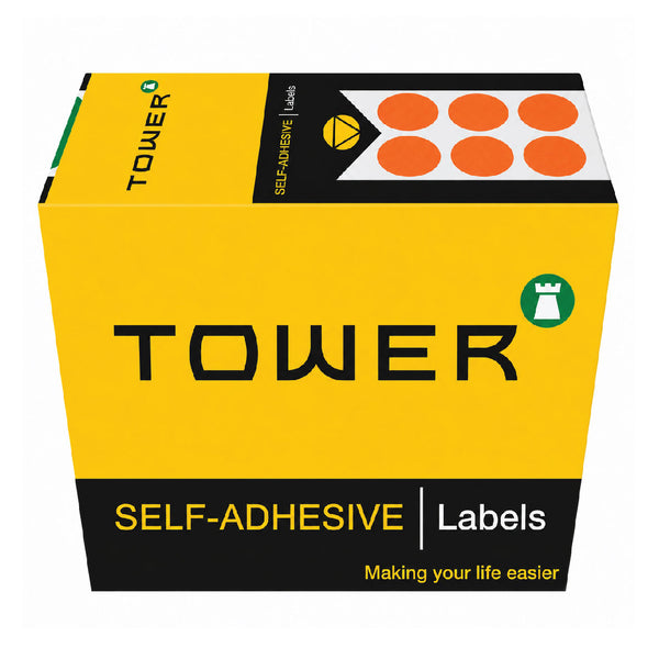 Labels - C10mm - Dot Orange - 700's 2