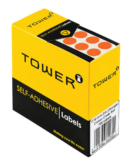 Labels - C10mm - Dot Orange - 700's 4