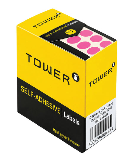 Labels - C10mm - Dot Pink - 700's 4