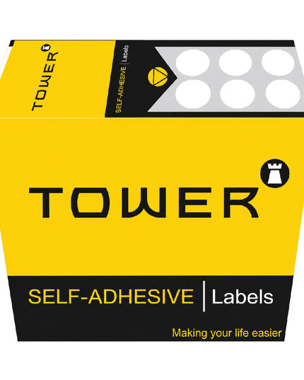 Labels - C10mm - Dot White - 1350's 2