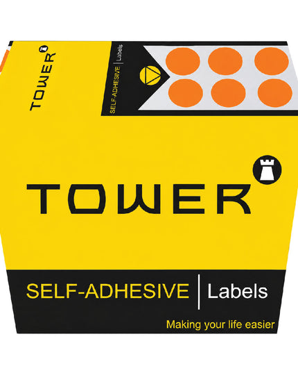 Labels - C13mm - Dot Orange - 400's 2