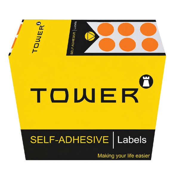 Labels - C13mm - Dot Orange - 400's 2