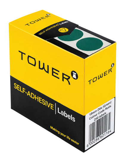 Labels - C19mm - Dot Green - 250's 4