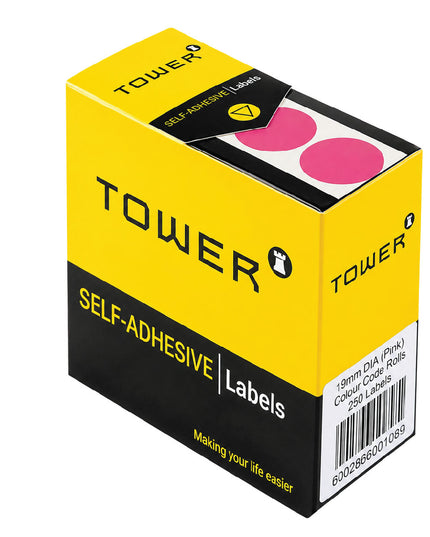 Labels - C19mm - Dot Pink - 250's 4