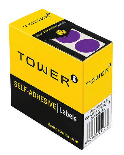 Labels - C19mm Dot Purple 4