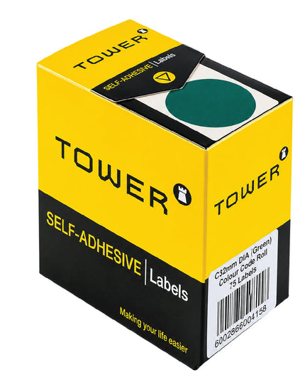 Labels - C32mm - Dot Green - 75's 4