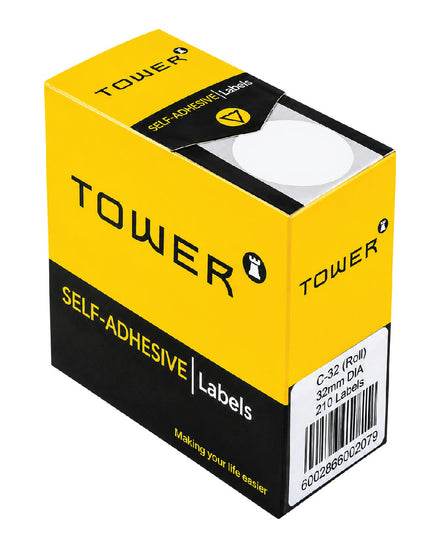 Labels - C32mm - Dot White - 210's 4