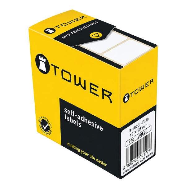 Labels - R-1925 (Roll) - 19 x 25mm - White - 490's 2