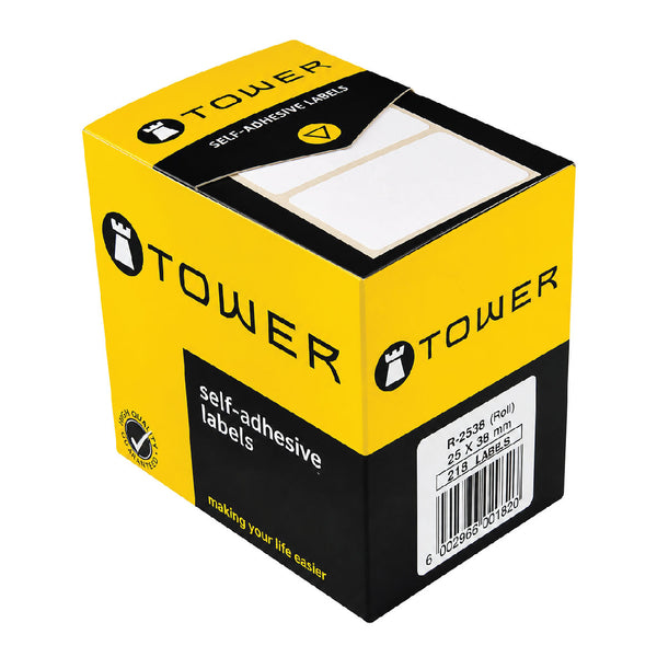 Labels - R-2538 (Roll) - 25 x 38mm - White - 215's 1