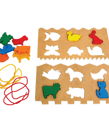 Lacing with Animal Shape Stencils 2