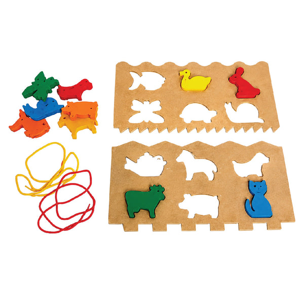 Lacing with Animal Shape Stencils 2