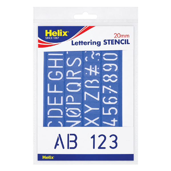 Lettering Stencil 20mm - Helix 2