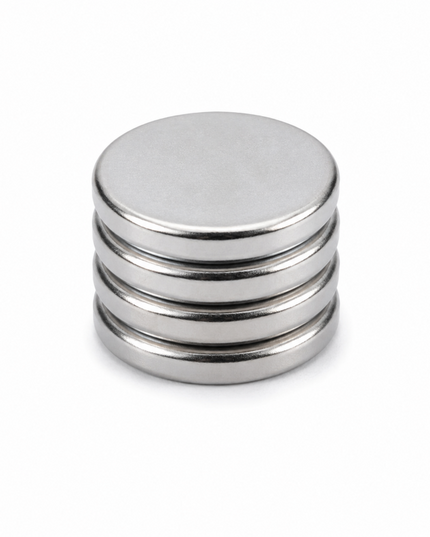 Magnet Round Single-Sided 18mm Nickel 5 Piece