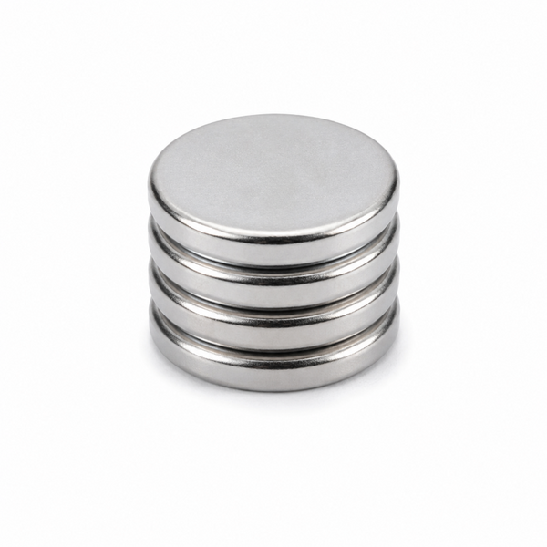 Magnet Round Single-Sided 18mm Nickel 5 Piece