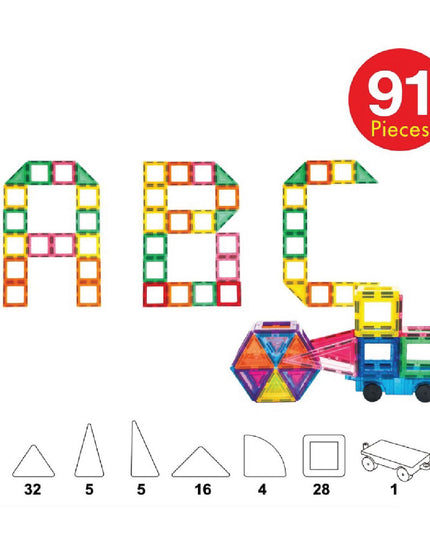 Magnetic Tiles 91 Piece