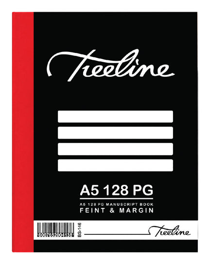 Manuscript Book A5 128pg Feint & Margin 2