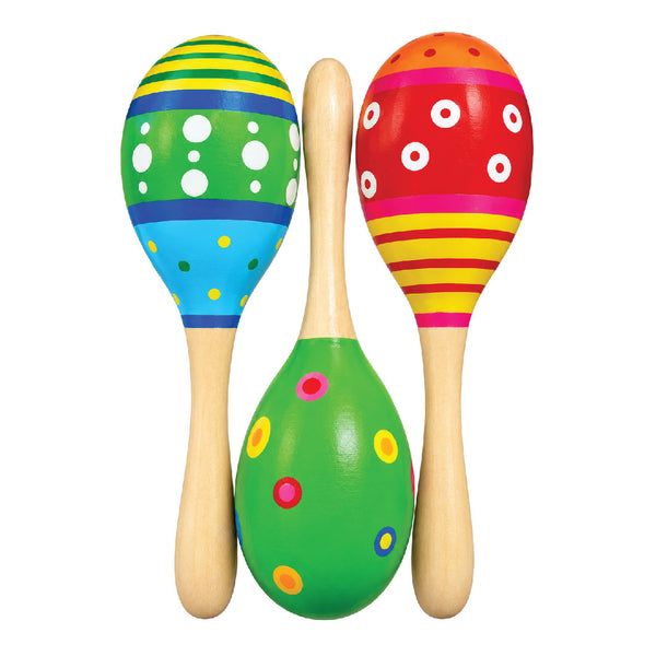 Music Rattle Wooden Set of 3 2