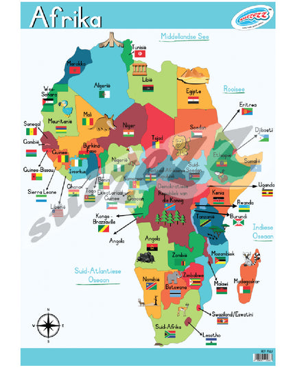 Muurkaart - Afrika 1