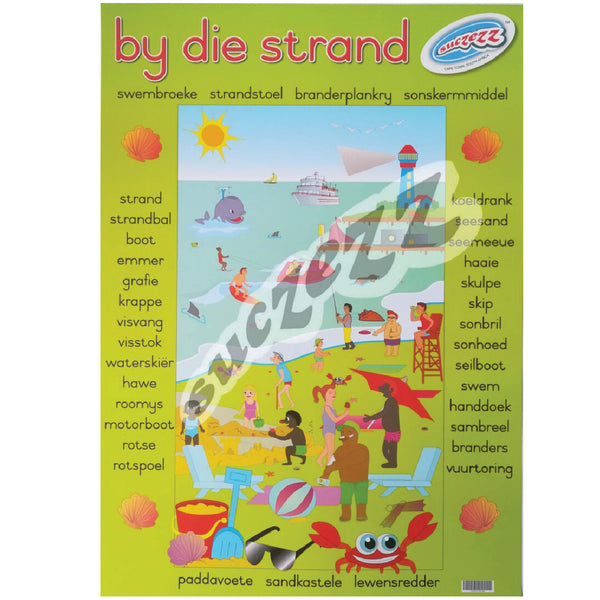 Muurkaart - By die Strand 1