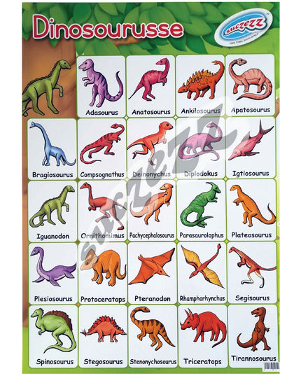 Muurkaart - Dinosourusse 1
