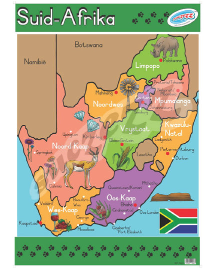 Muurkaart - Suid-Afrika 1