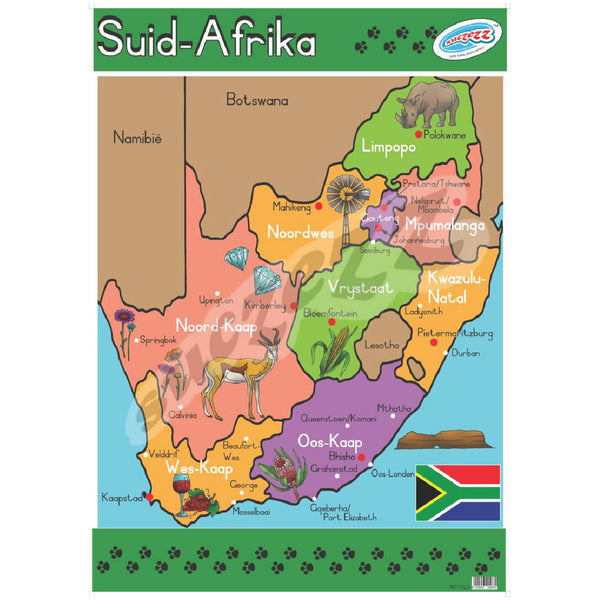 Muurkaart - Suid-Afrika 1