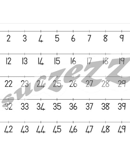 Number Lines 1-50 1