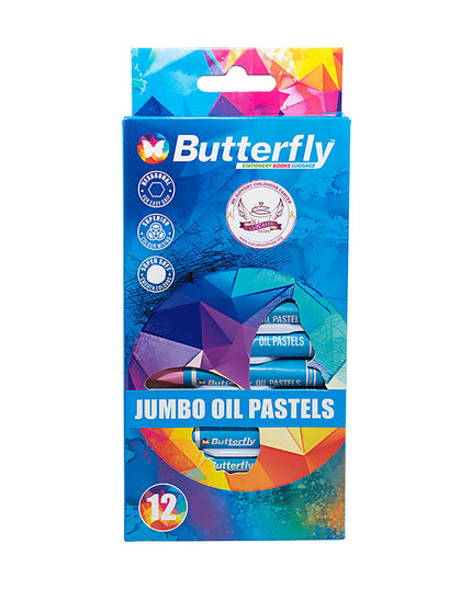 Oil Pastels Jumbo Hexagonal 12's Butterfly 1