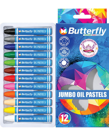Oil Pastels Jumbo Hexagonal 12's Butterfly 14