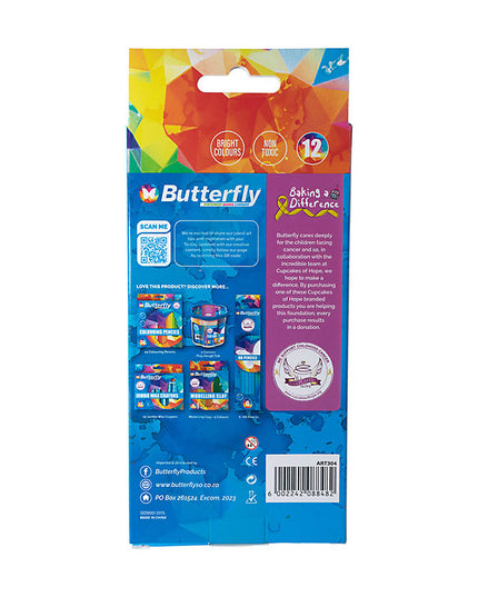 Oil Pastels Jumbo Hexagonal 12's Butterfly 2