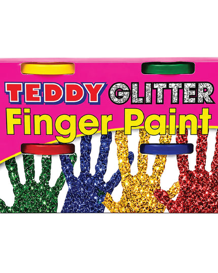 Paint Finger Kit - 4 x 100ml Glitter - Teddy Packaging 2