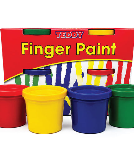 Paint Finger Kit 4 x 100ml - Teddy 2