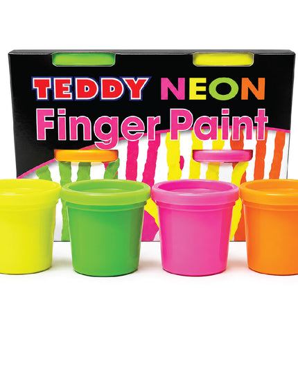 Paint Finger Kit Neon 4 x 100ml - Teddy 1