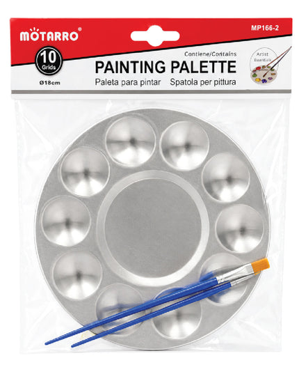 Paint Palette 10 Well with 2 Brushes 1