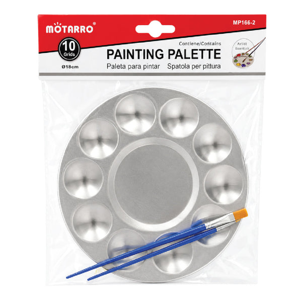 Paint Palette 10 Well with 2 Brushes 1