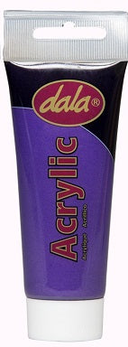 Tube of Dala acrylic paint Dioxazine Violet