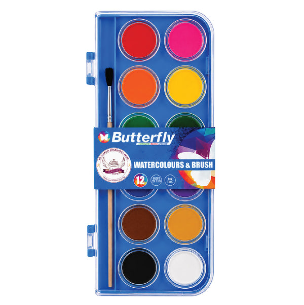 Paint Watercolours 12's - Butterfly 1