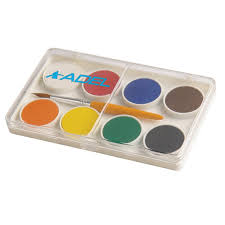 A set of 8 Adel brand watercolor paints in various colors
