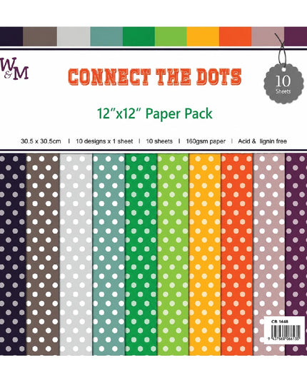 Paper - Scrapbook Sheets 12 Inch - Connect The Dots 2
