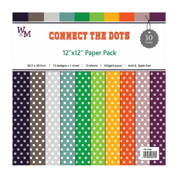 Paper - Scrapbook Sheets 12 Inch - Connect The Dots 2