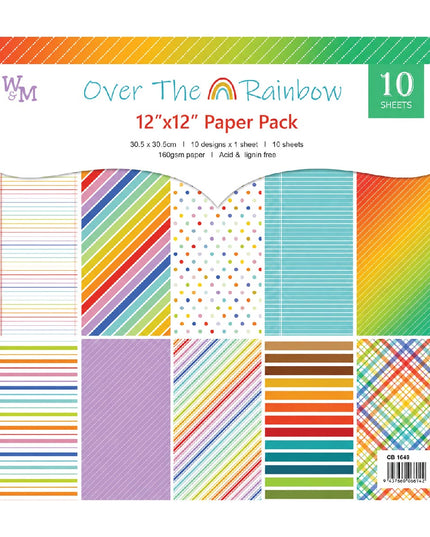 Paper - Scrapbook Sheets 12 Inch - Over The Rainbow 2