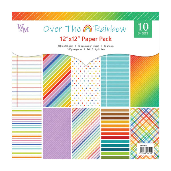 Paper - Scrapbook Sheets 12 Inch - Over The Rainbow 2